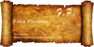 Fata Piroska névjegykártya
